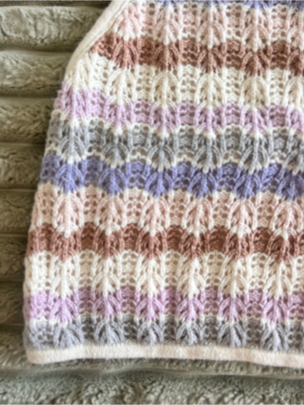 American Eagle Crochet Striped Halter Top Size XS/S - Picture 2 of 7